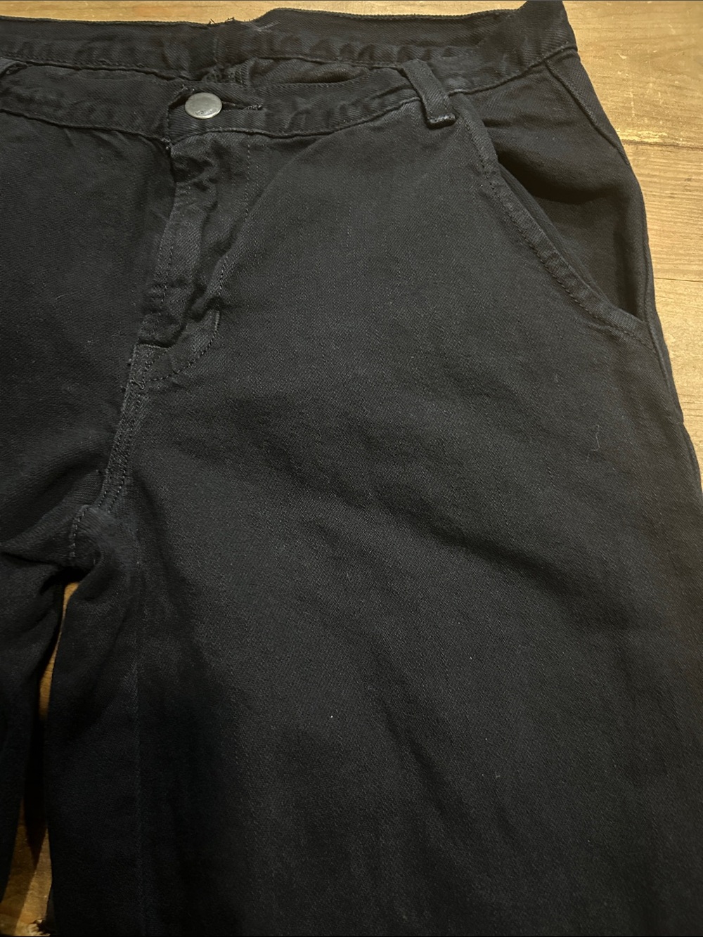 J Brand Black High-Rise Wide Leg Cotton/Linen Pants Size 26 - Picture 7 of 9